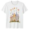 Whimsical Castle Fairy House Fantasy Unisex T Shirt Watercolor Graphic Tee
