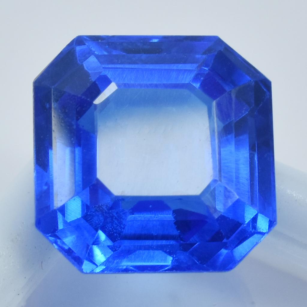 Natural Blue Tanzanite Loose Gemstone 7.66 Ct Square Cut for Jewelry Making and Gem Collections