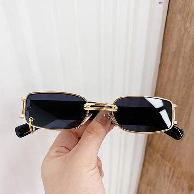 Ochelari de soare Ochelari de vedere pătrați de lux Lentile vintage, metal, negre, maro, bărbați, femei, ochelari de soare pentru călătorii în aer liber Ochelari de șofat