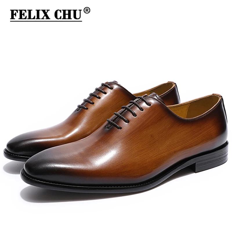 Fashion Classic Genuine Leather Whole Cut Mens Oxford Dress Shoes Plain Toe Brand Designer Handmade Office Business Formal Shoes for Men