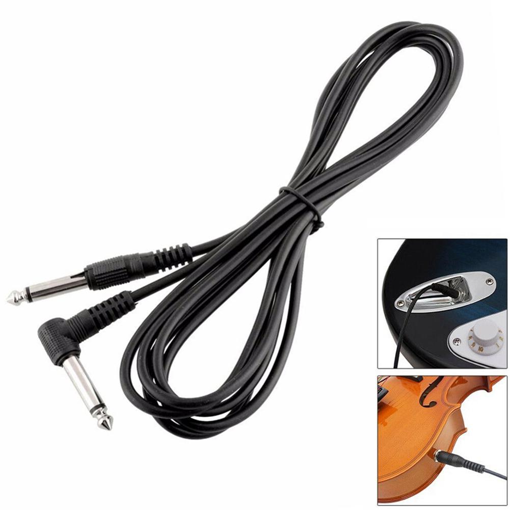 6,35 mm gitarlydkabel rettvinklet kontakt Forsterkerledning 3 meter10 tommers lengde