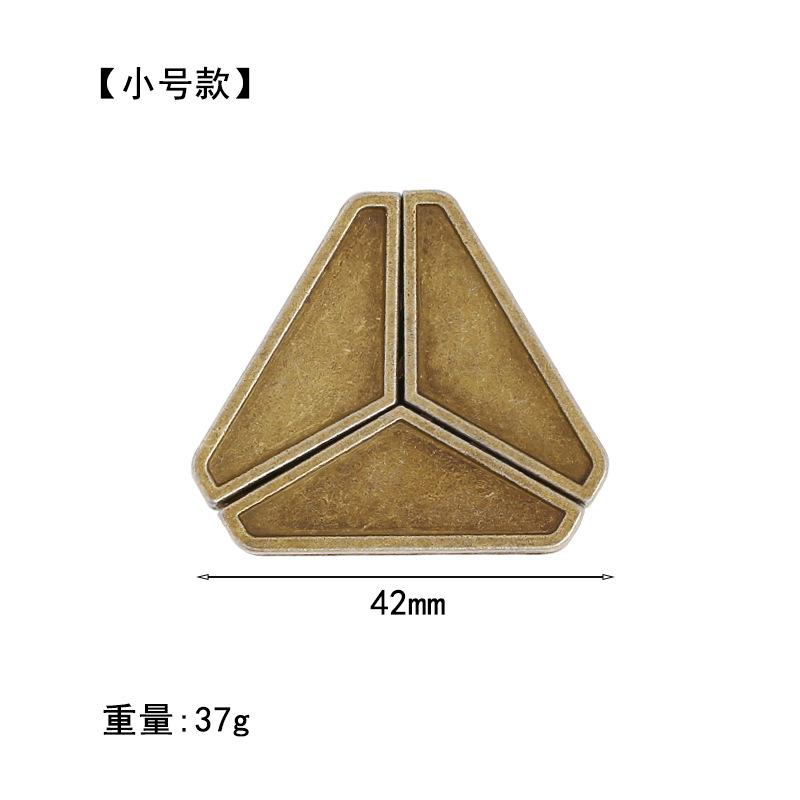 Puzzle Zinc Alloy Intelligence Unlocking Ring Unlocking Set, Nine-Link Educational Toy, Kong Ming Luban Lock Mechanism Box