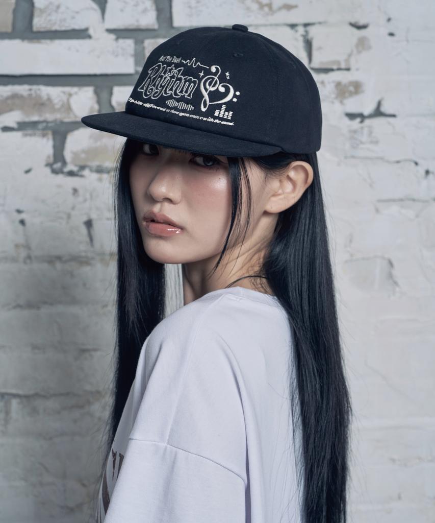 VENHIT Heart Rhythm Flat-Brimmed Cap_Black