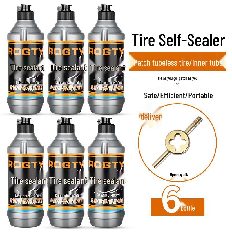 Tubeless Tire Repair & Self-Sealing Fluid with Electric Air Pump for Car Tires