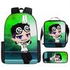 Luxury Novelty Peculiar Cool Anime Cartoon 3D Print 3pcs/Set pupil School Bags Laptop Daypack Backpack Lunch bag Pencil Case