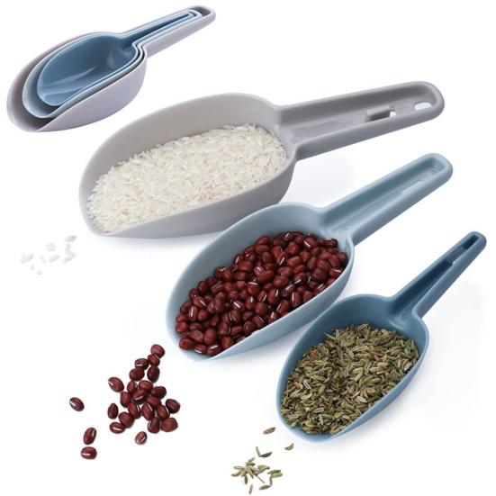 3Pcs Measuring Scoop Kitchen Food Coffee Bean Flour Cereal Popcorn Spoon Shovel Sale Goods