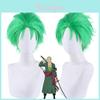 One Piece Roroya Zoro Cosplay Wig Premium Synthetic Silk Fiber Heat Resistant Halloween Costume Prop
