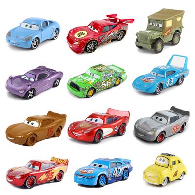 Autos Disney Pixar Lightning McQueen Sally Chick Hicks The King 1:55 Diecast Fahrzeug Metalllegierung Auto Junge Kinder Spielzeug Weihnachtsgeschenk
