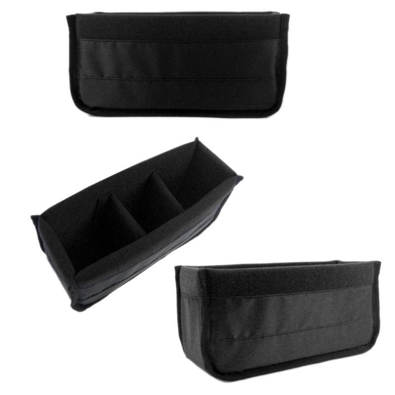 Nylon Velvet DSLR SLR Camera Insert Organizers Case with Adjustable Padding for Safe Storage