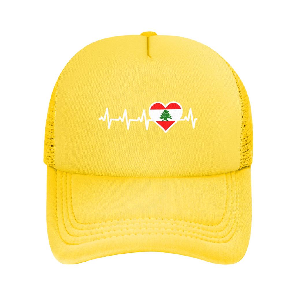 Lebanon Flag Lebanese Heartbeat Casquette  Women Unisex Outdoor Hats  Adjustable Sun Cap Casual Baseball Caps