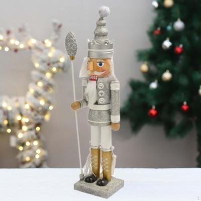 Jul Nötknäppare Figur Staty Dekoration Prydnad Skrivbordsdekor Samlarobjekt Trä