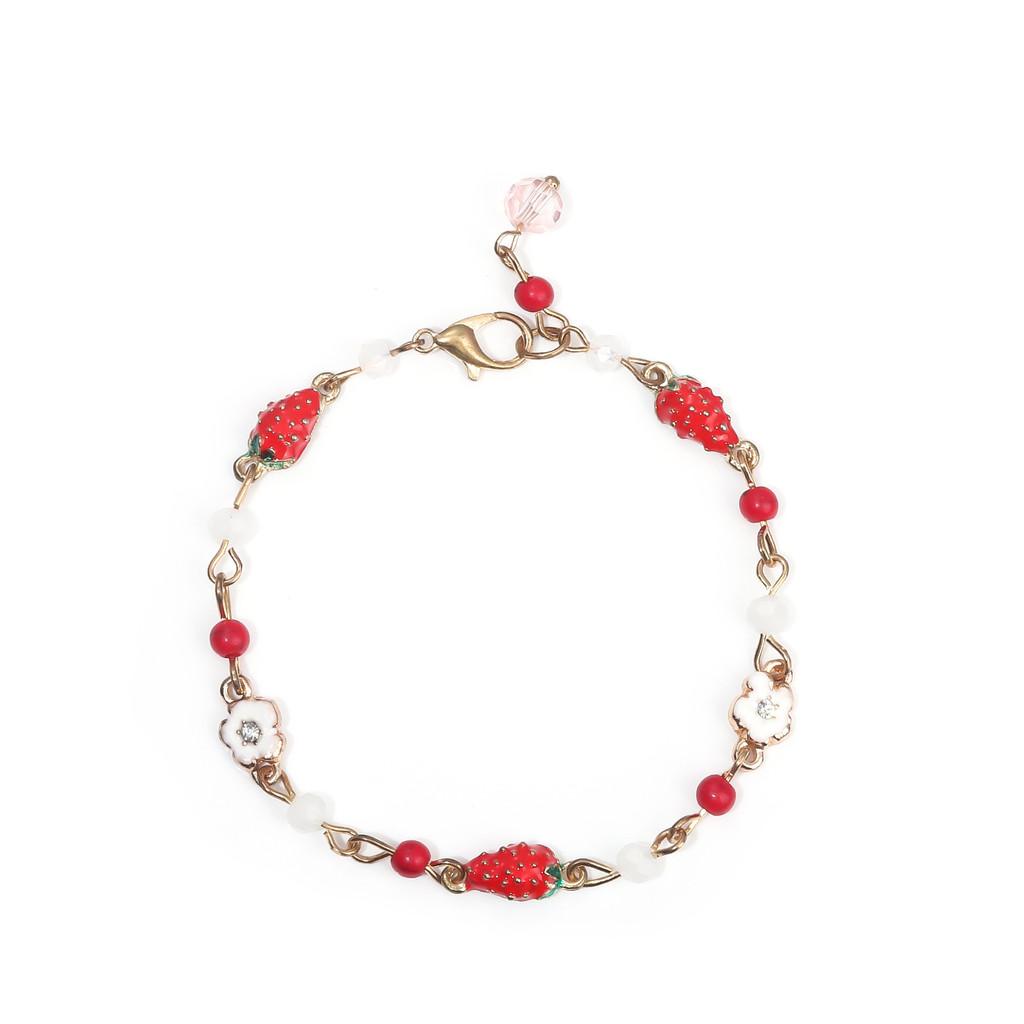 Creative Fruit Charm Bracelet With Metal Finish For Women And Men