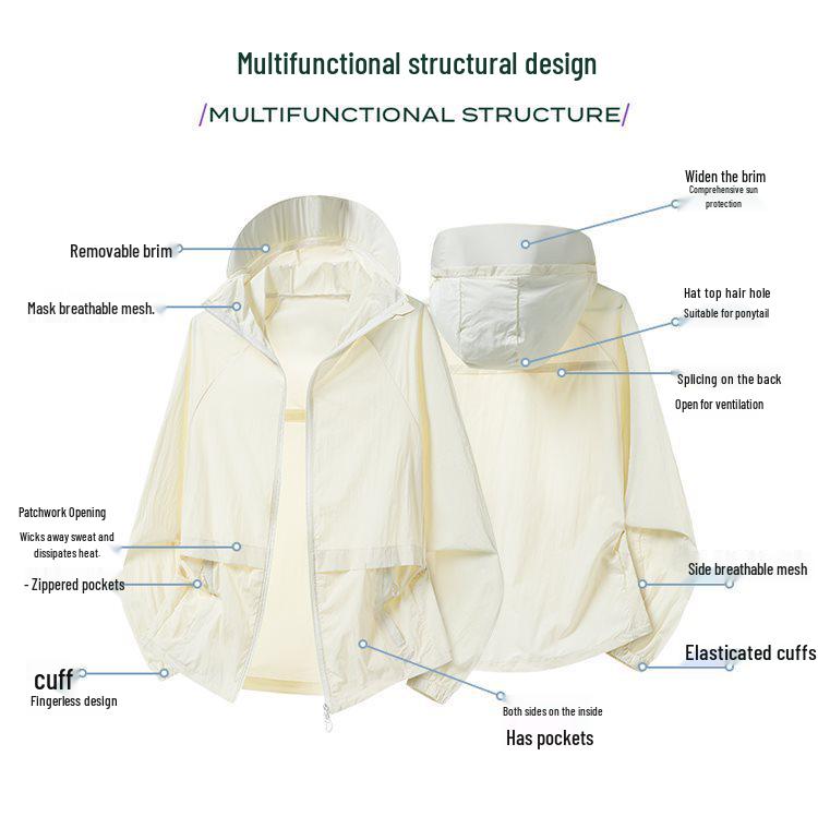 Unisex Summer Ice-Cool Sun Protection Jacket - Ultra-Thin, Breathable, Trendy Design