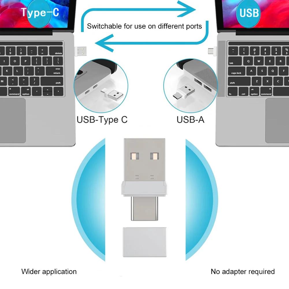 2 In 1 Mouse Jiggler Undetectable Automatic Mover USB Type C Undetectable Automatic Shaker Driver-Free for Computer Keep Awake