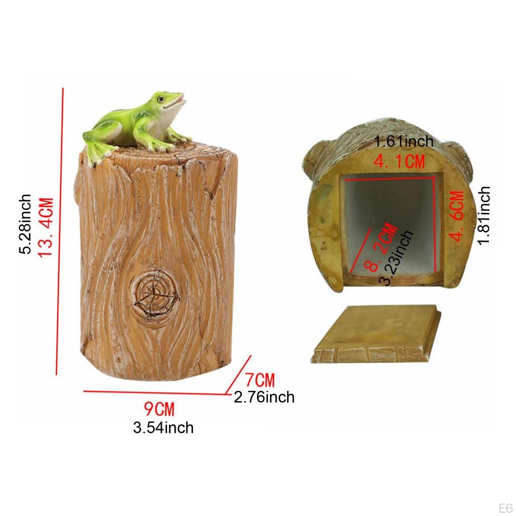 Fairy Garden Decoration Outdoor Statue Miniature Craft Art Spare Key Box Animal Figurine for Lawn