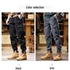 Men's Retro Skinny Cotton Overalls - Spring/Autumn, Wear-Resistant, Multi-Pocket Casual Pants
