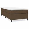 Box Spring Bed Frame Dark Brown 100 x 200 cm Fabric