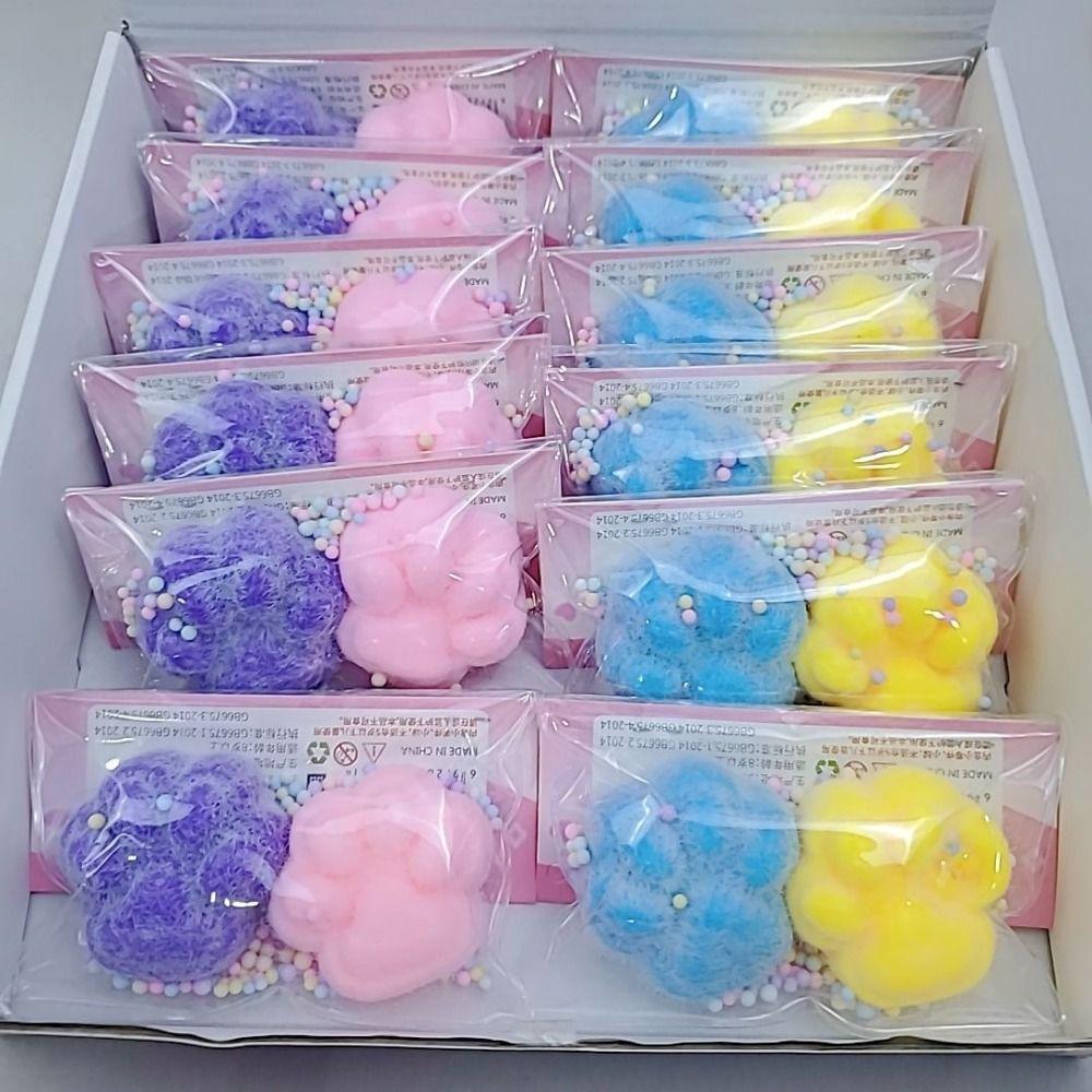 2pcs/set Soft Cat Paw Fidget Toy Silicone Cat Paw Pinch Toy Cat Paw Squeeze Toy  Kids Tricky Doll