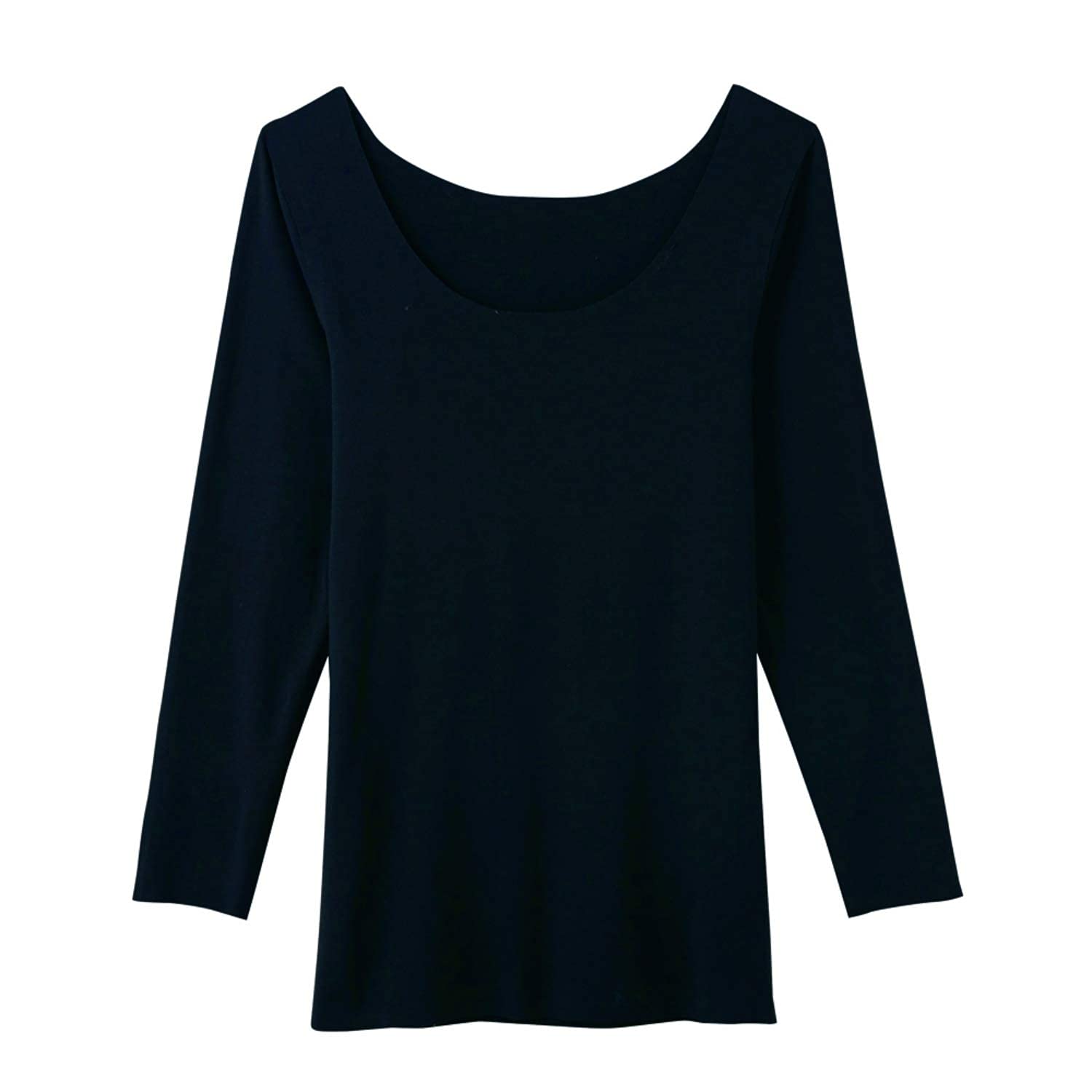 

Gunze Kirei Labo Бесшовное согревающее термобелье Черный Размер LL Рубашка, Тепловыделяющая, Рукав 3/4, Женское, (Новая модель),