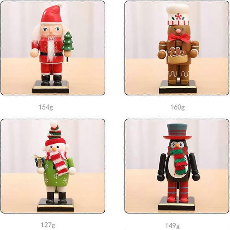 Nutcracker Christmas Decorations, Wooden Nutcracker Ornament Nutcracker Action Figures Toy