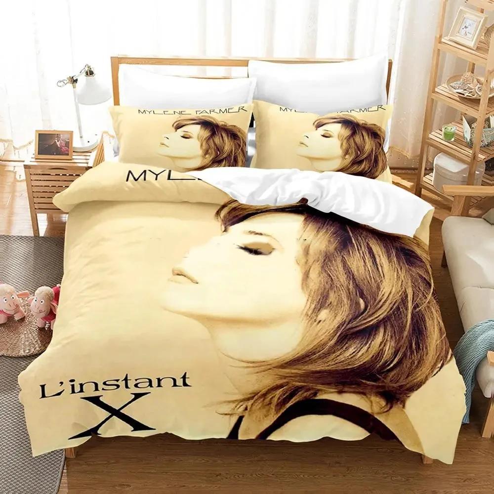 Single Mylene Farmer Bedding Set Duvet Cover Bed Set Quilt Cover Pillowcase Comforter King Queen Size Boys Adult Bedding Set