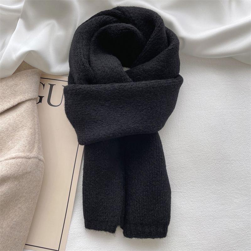 Korean Style Soft Knit Women's Winter Scarf - Versatile, Warm & Stylish