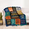 Vintage 100th Birthday Celebration Blanket Comfortable Suitable for Office Chair Picnics All-Season Use Stylish Decor