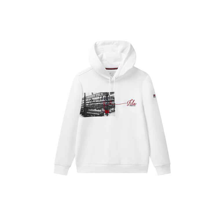 FILA Sweatshirts Men s White Hooded Moderate Regular F11M111219F-WT XL