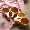 Coffee Cup Natural Jujube Wood Tea Cup With Handgrip Milk Travel Wine Beer Cups For Home Bar Kitchen Gadgets