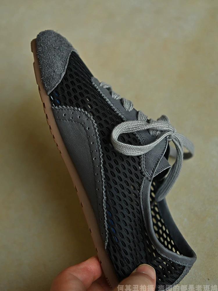 

Zhongjia breathable mesh casual shoes women s flats 2025 new summer sandals German training shoes women s shoes 40 темно-серого