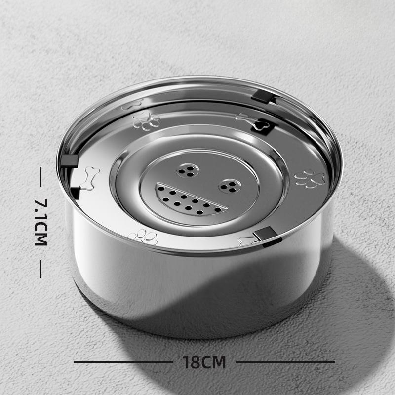 Pet Food Utensils 304 Stainless Steel Dog Bowl Floating Bowl Drinking Water Floating Dog Basin Drinking Water Large Capacity Pet Bowl