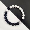 White Turquoise Frosted Stone Bead Bracelet: Retro Handmade Luxury Jewelry for Couples