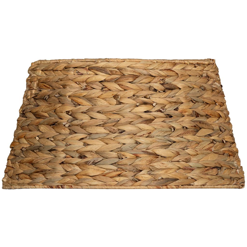 Christmas Tree Stand Cover, Rustic, Woven Pattern, Water Hyacinth, Metal Reinforcement
