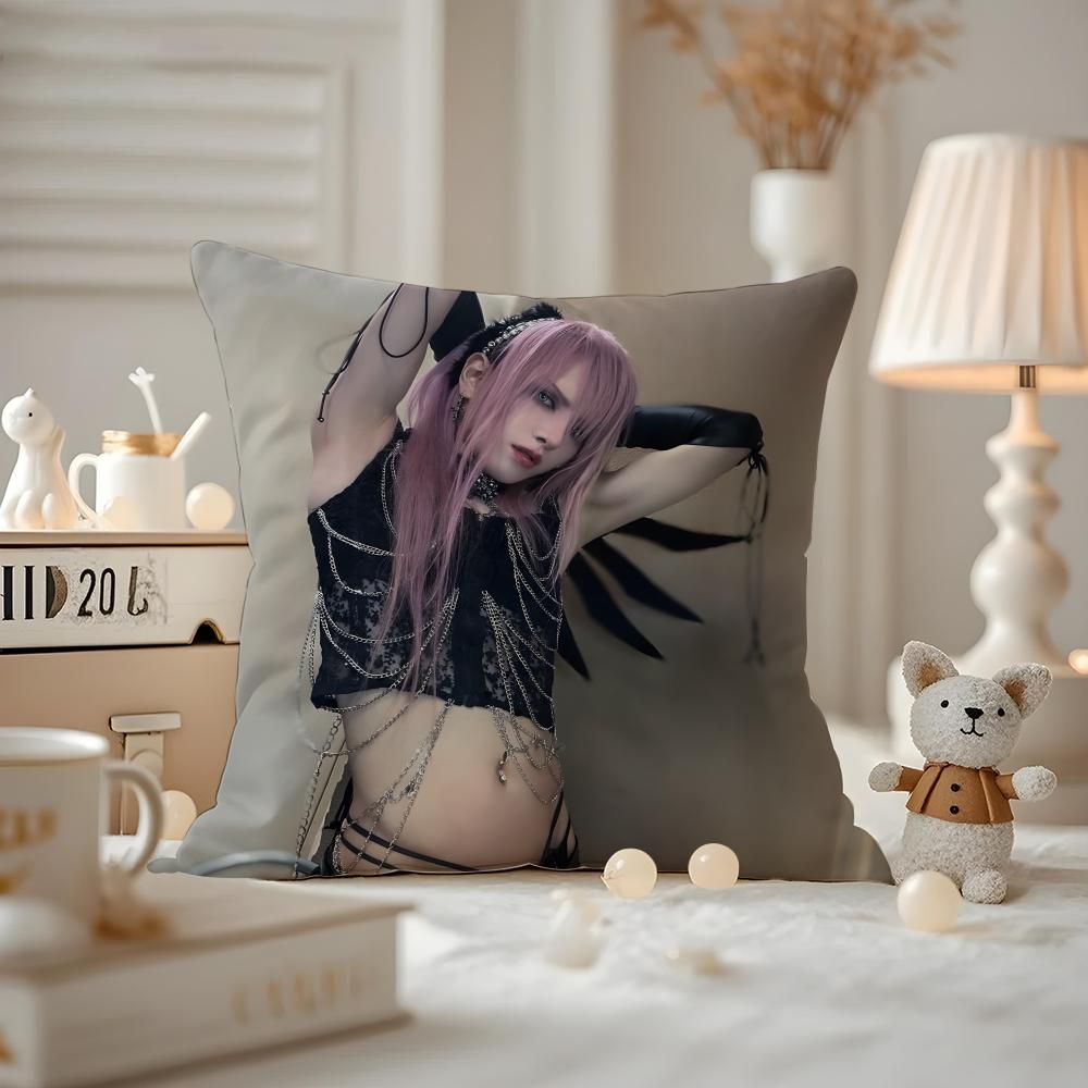 

Sena Cushion Cover Anti-dustmite Pillowcase Invisible Zipper Silky Short Plush Sofa Cushion Cover 12x12Inch