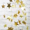 Glitter Gold Star Garland - 104 Ft Banner Backdrop for New Year, Birthday, Wedding & Party