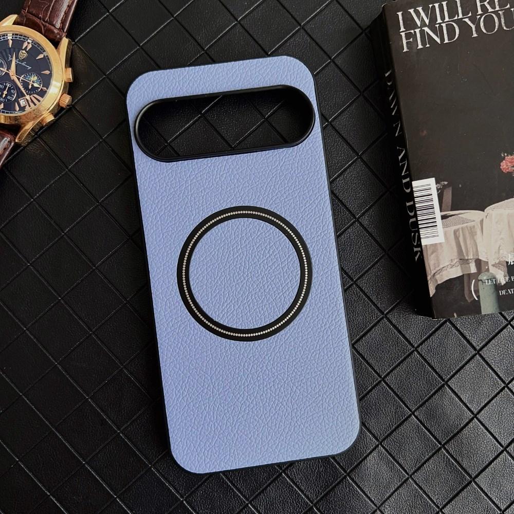 Luxury Business Leather Magsafe Case for Google Pixel 9 Pro XL PU Skin Feel Wireless Charging Magnetic Shockproof Protective Hard Back Cover