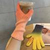 Fingertip Openings Knit Gloves Thick Touchscreen Gloves New Winter Gloves  For Women Men