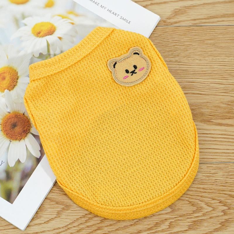 Summer New Pet Clothing Waffle Bear Vest Small and Medium Dog Clothes