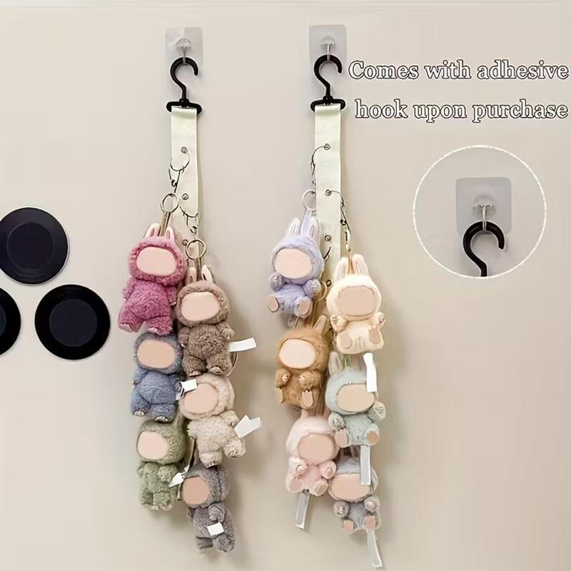 1pc Baseball Cap Storage Organizer with Clips, Eight Clips, Can Hold 16 Hats Hat Rack, Hat Storage Hook Rack