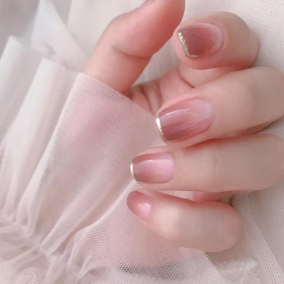 

Французский Омбре Телесно-розовый Водонепроницаемые Накладные Ногти - Съемные и Носимые Наклейки для Ногтей