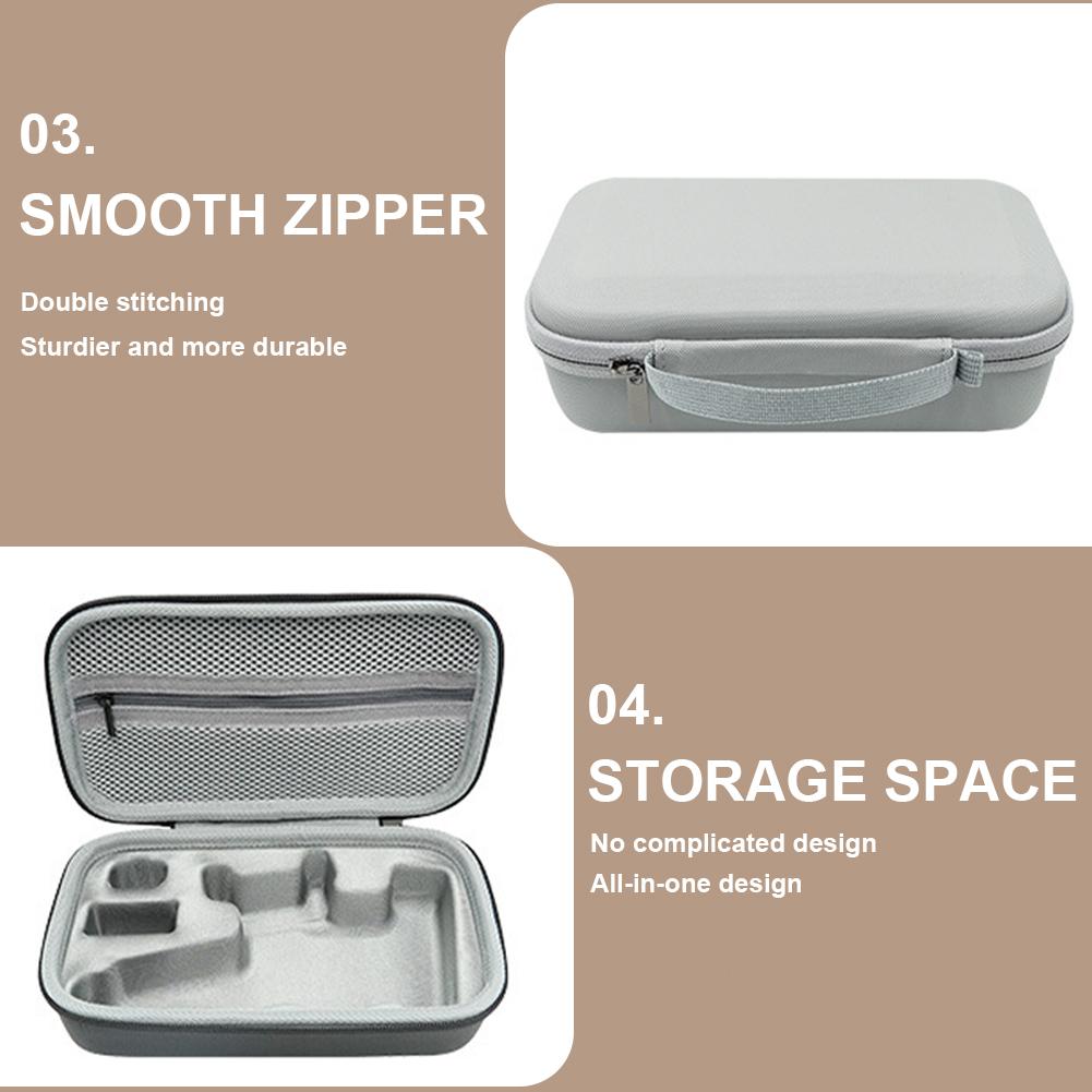 Travel Carrying Bag with Shoulder Strap Handheld Action Camera Case Hard Shell Storage Bag for DJI Osmo Mobile 7/7P Accessories