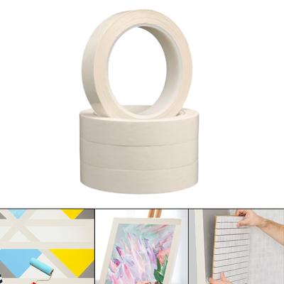 Ruban de masquage blanc Amovible Facile à enlever Ruban de peinture universel adapté pour l'artisanat, l'école, le bureau, l'art, les projets de bricolage
