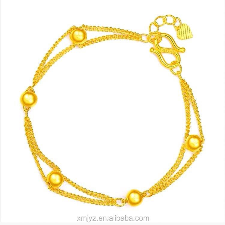 Dubai Jewelry Gold PlatedMatte Round Bead Bracelet Exquisite Craftsmanship Gold Plated Transfer Bead Bracelet Ladies Jewelry