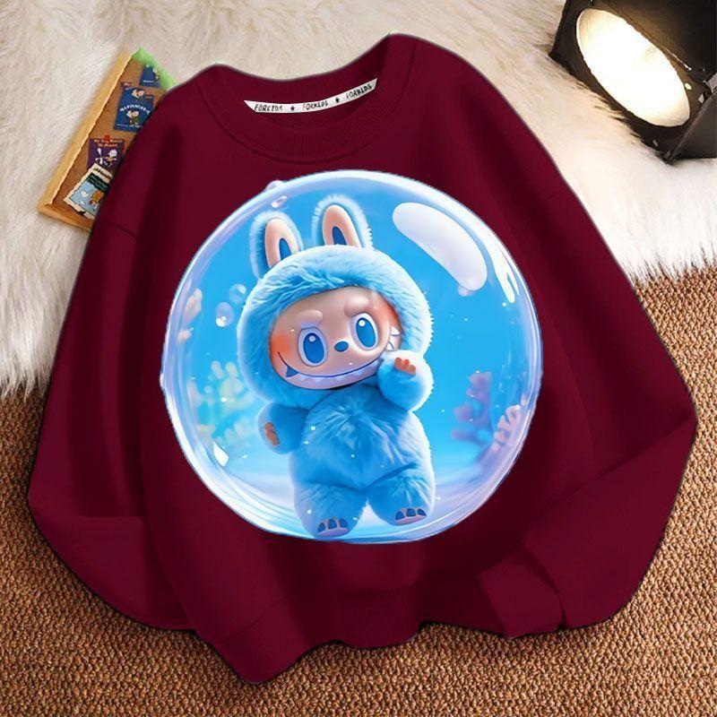 Children's Fashionable Casual Sweatshirts for Spring and Autumn, Long-sleeved Loose Sweatshirts for Boys and Girls