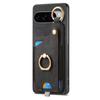 For Google Pixel 10 Pro XL Retro Leather Phone Back Cover with Card Slots and Ring Holder