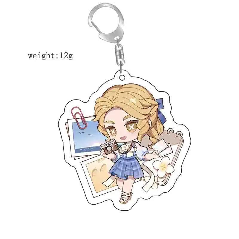 Identity V Anime KeyChain Apollo Joseph Desaulniers Grace Margaretha Zelle Men Key Chain for Women Acrylic Keyring Pendant Gifts