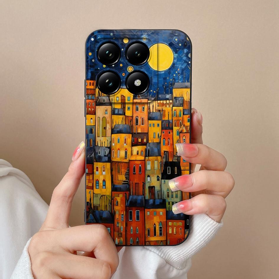 Weiche neue Hüllen für Xiaomi 14T 15 Pro Capa Hübsche Wolkenblumen Stilvoller Schutz aus flüssigem Silikon Langlebiger Anti-Tropfen für Xiaomi Shell Back Covers