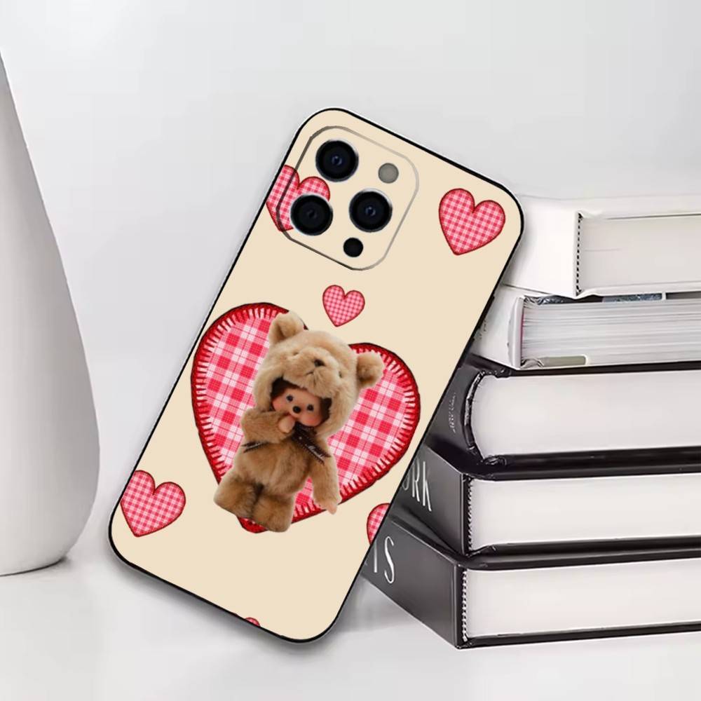 Cute M-monchhichis-s Phone Case For iPhone17,16,15,14,13,12,11 Plus,Pro Others Soft Black Cover iPhone11PROMAX