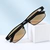 Men's Retro Square Frame Reading Glasses Neutral Fashion Luxury High Definition Tea Color Lens Eyeglasses New Presbyopia Glasses