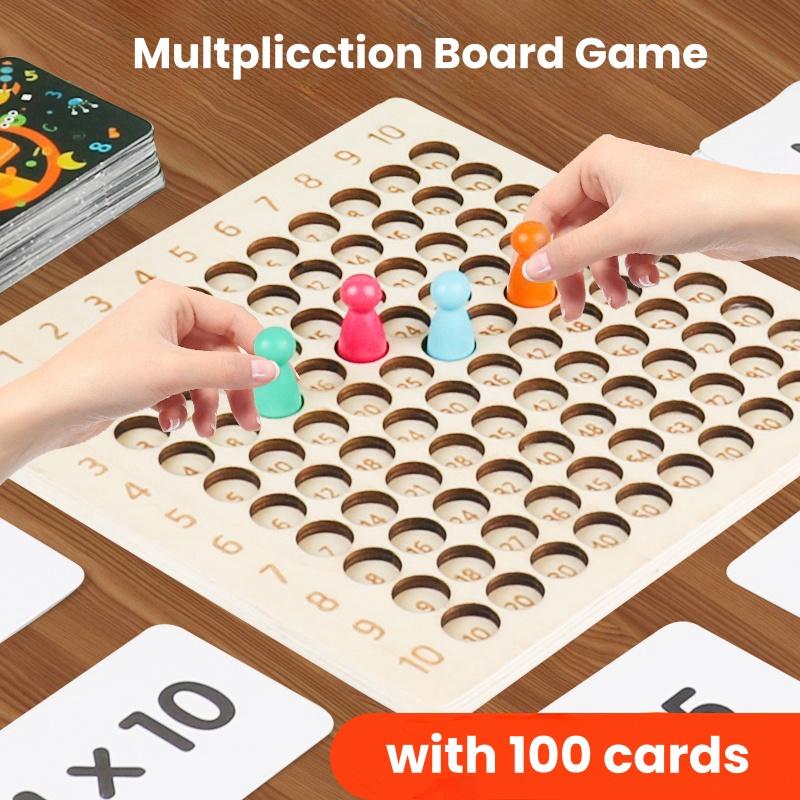 Wooden 99 Multiplication Board Montessori Arithmetic Toys Multiplication Table Math Learning Counting Teaching Aids for Kids